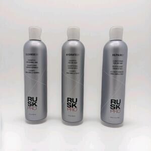 Rusk PRO Cleanse01 Hydrate01‎ Repair01 3 Pack 12oz Shampoo Conditioner